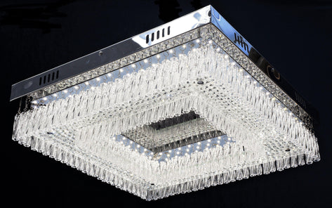 Square Integrated LED Flush Light, Polished Chrome, 005/50/200