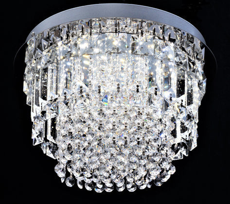 30cm Circular Flush Light in Polished Chrome, 200/30