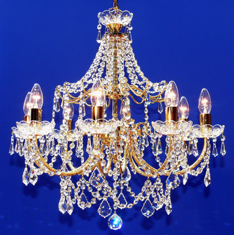 French gold 824/8 Andrea 8 Light Multi Arm Light