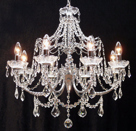 825/8 Andrea Polished Chrome 8 Light Multi Arm Light