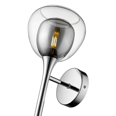 LX-Adelina Smoked Grey Decorative Wall Light LXADEL016SG1WAL