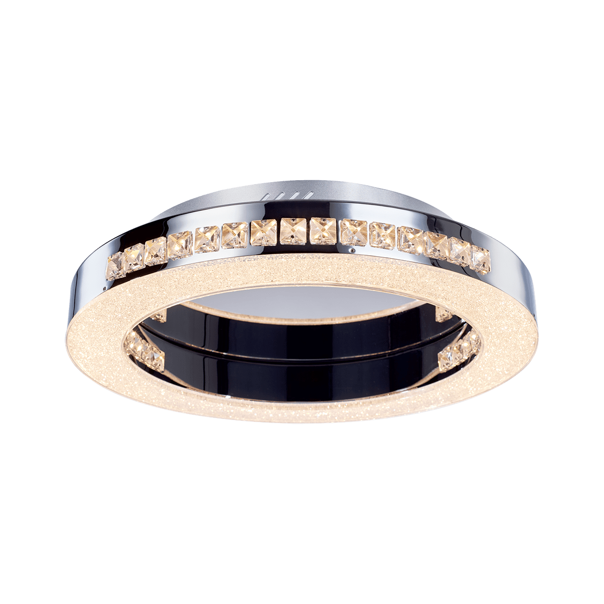 MX15030006-1A Cerchio Flush Round Flush Ceiling Fitting in Polished Chrome and Crystal