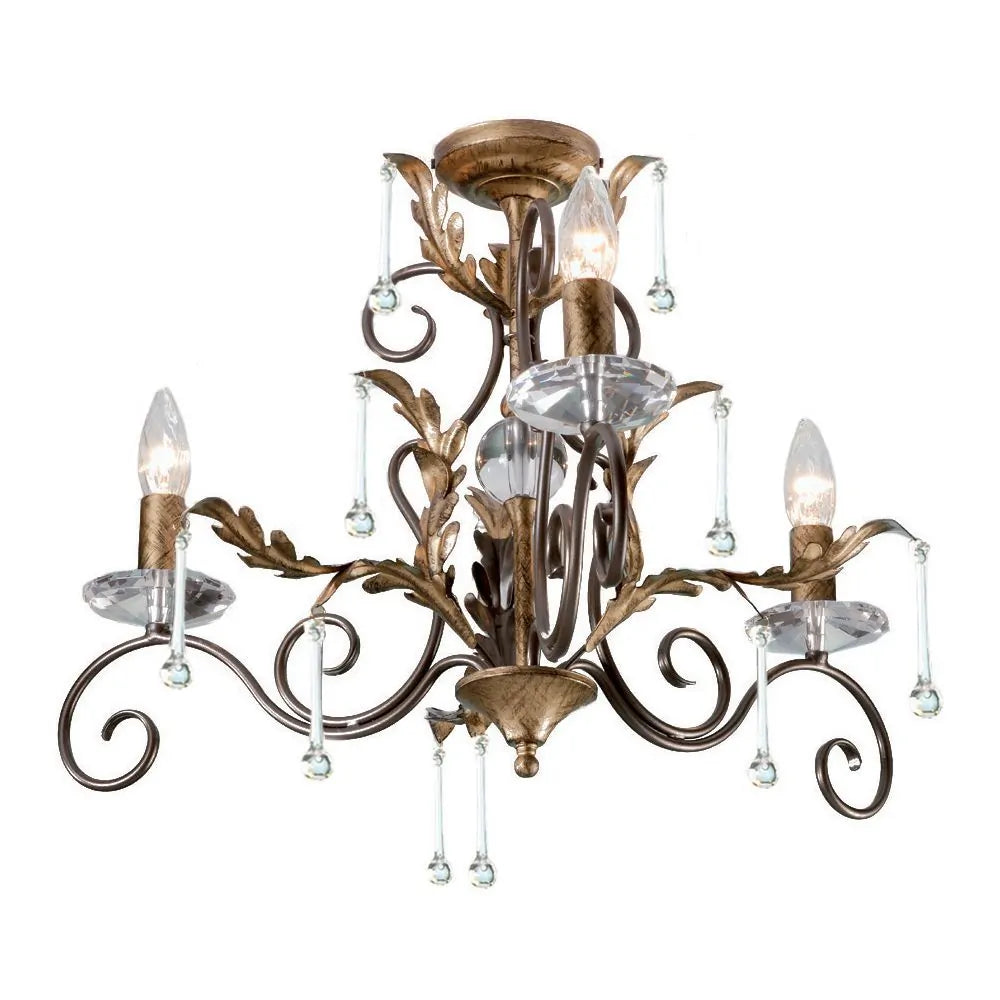 Bronze/Gold Elstead Amarilli 3-Light Chandelier AML3-BRONZE