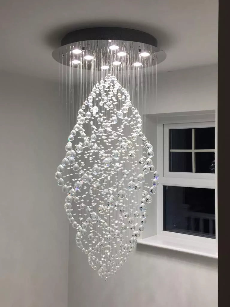 Diyas Colorado 9 Light Oval Pendant Polished Chrome/Crystal IL30784