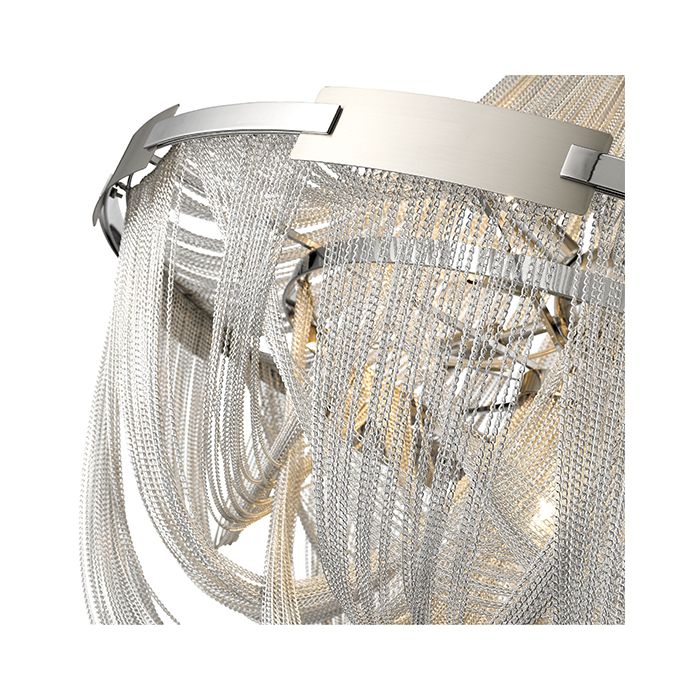 LX-Notting Hill Statement Ceiling Light in Silver, 10 Bulbs. LXNOTT080SI10STAT