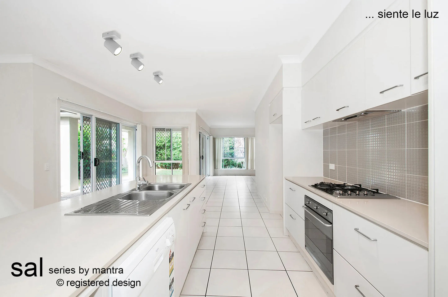 M6283 Mantra Sal 1 Light Spotlight GU10 Matt White