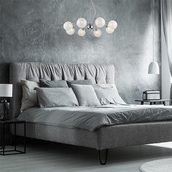 LXWIMB062CL8DECO LX-Wimbledon 8 Bulb Decorative Ceiling Pendant Light in Chrome and Clear