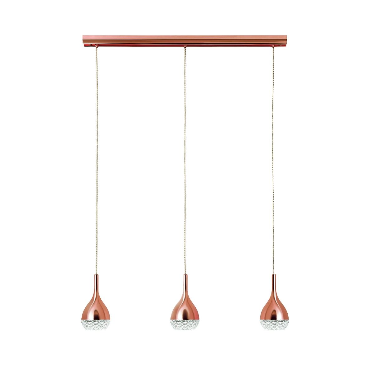M5166 Mantra Khalifa Pendant 3 Light GU10 Line Copper