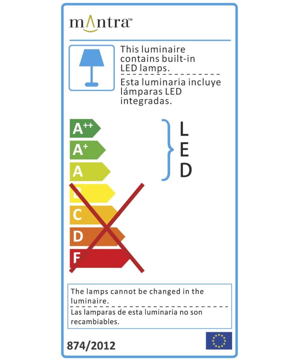 M5563 Mantra Versailles LED Polished Chrome Pendant