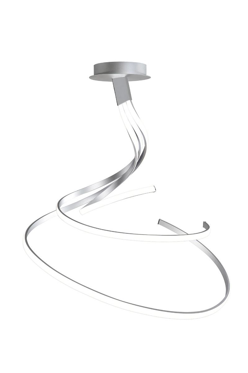 M5003 Mantra Nur XL Ceiling Fitting 80W LED Silver Frosted Acrylic Polished Chrome
