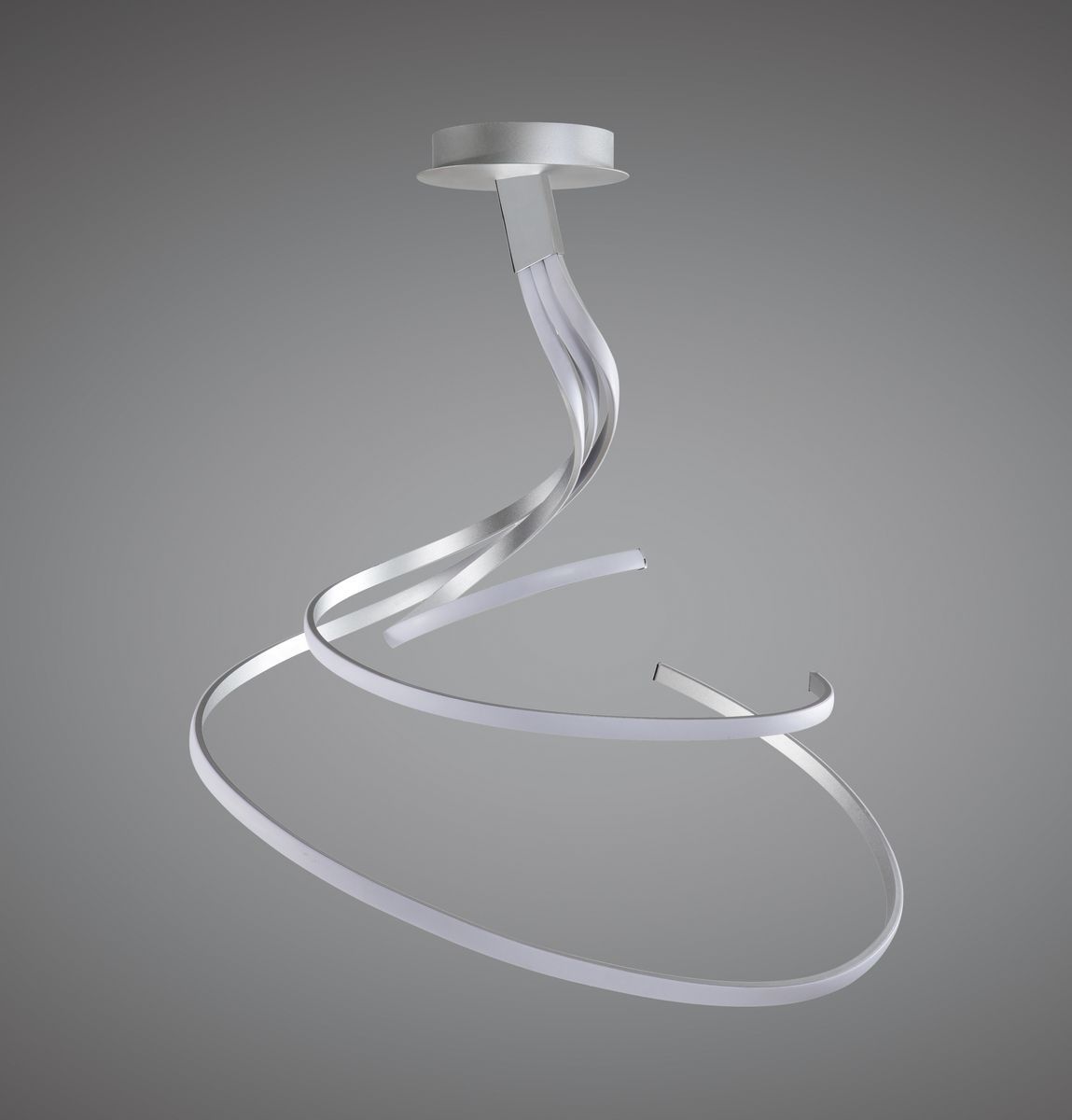 M5821 Mantra Nur XL LED Ceiling Fitting 80W 3000K 6200lm Dimmable Silver Frosted Acrylic Polished Chrome