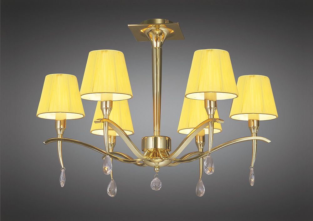 M0344PB Mantra Siena 6 light Polished Brass Ceiling Light