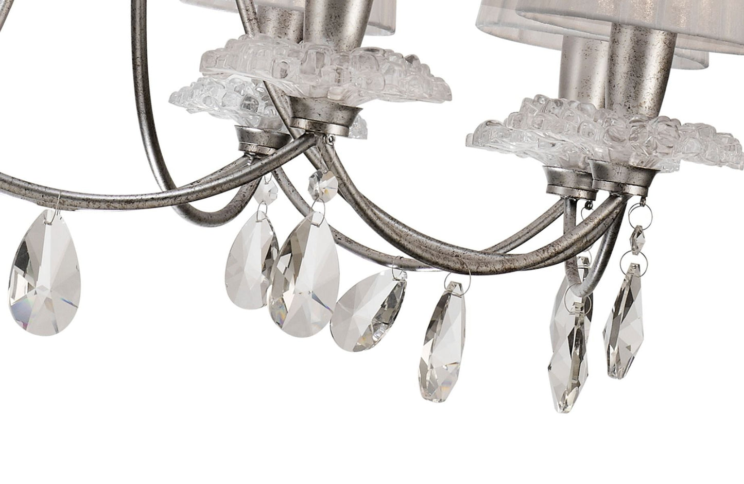 M6301 Mantra Sophie Large 8 Light Silver Chandelier