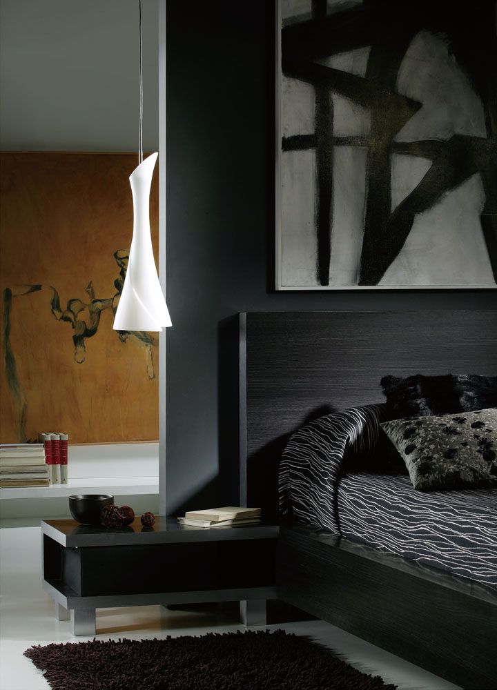 M0772 Mantra Zack Single Light Opal Glass And Matt Nickel Pendant