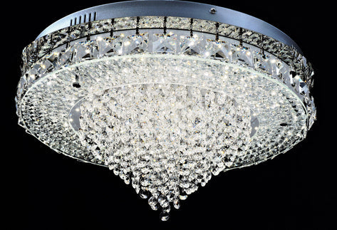 004/50/200 Polished Chrome Circular 50cm Flush Light