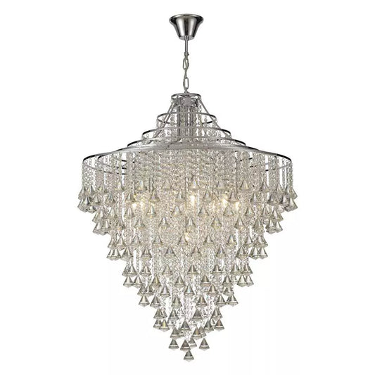 IL30773 Diyas Inina 9 Light Pendant in Polished Chrome/Crystal