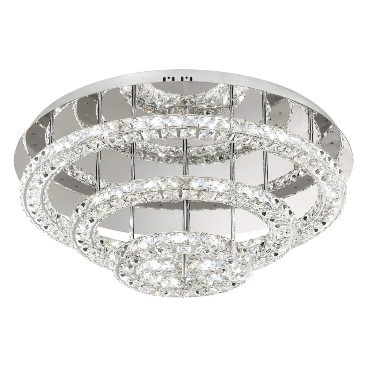 LED Chrome/Crystal Eglo Ceiling Light Toneria 39002