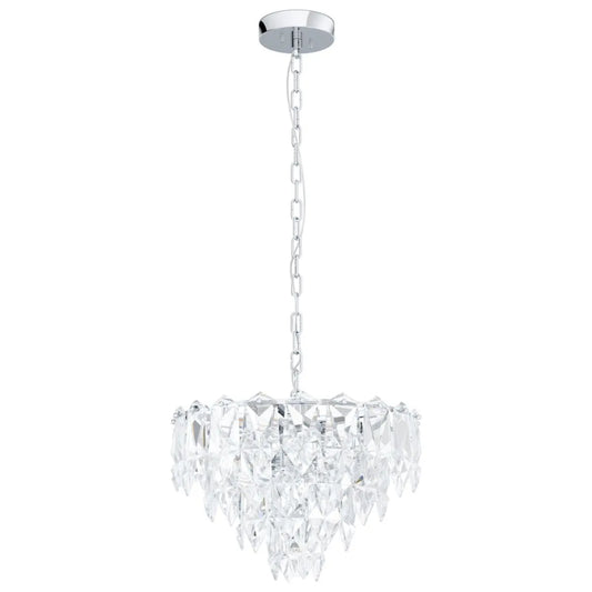 7-Light E14 Eglo Pendant in Chrome and Clear vehicle 39723