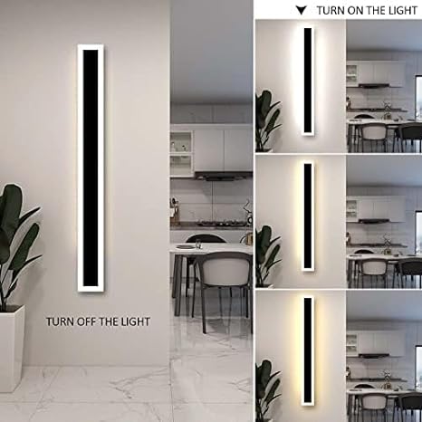 10w linear Integrated LED Indoor & Outdoor Wall Light in Black, Model LX-Lin60S