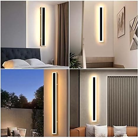 10w linear Integrated LED Indoor & Outdoor Wall Light in Black, Model LX-Lin60S