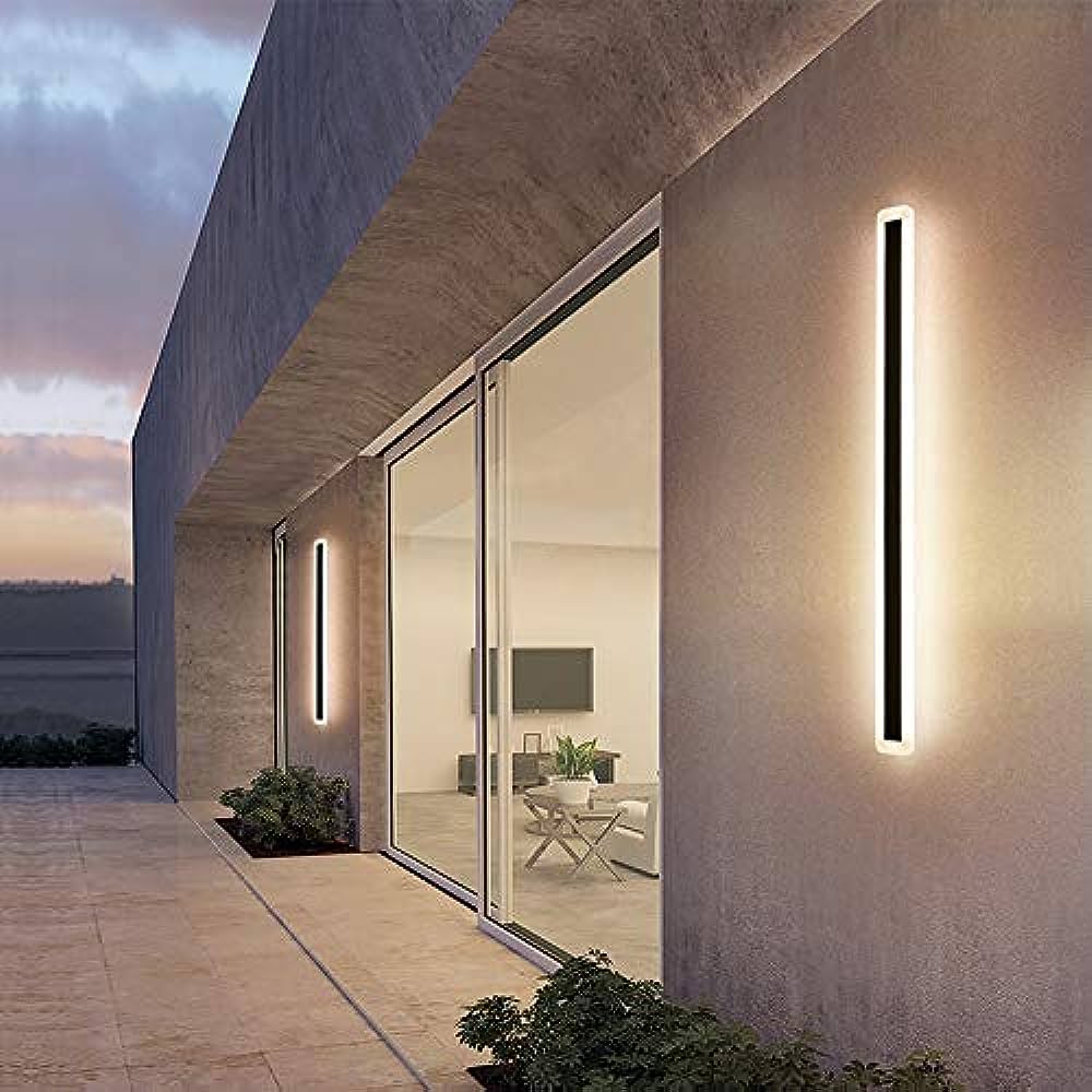 15w LINEAR Integrated LED Outdoor Wall Light in Black, Model LX-Lin90S