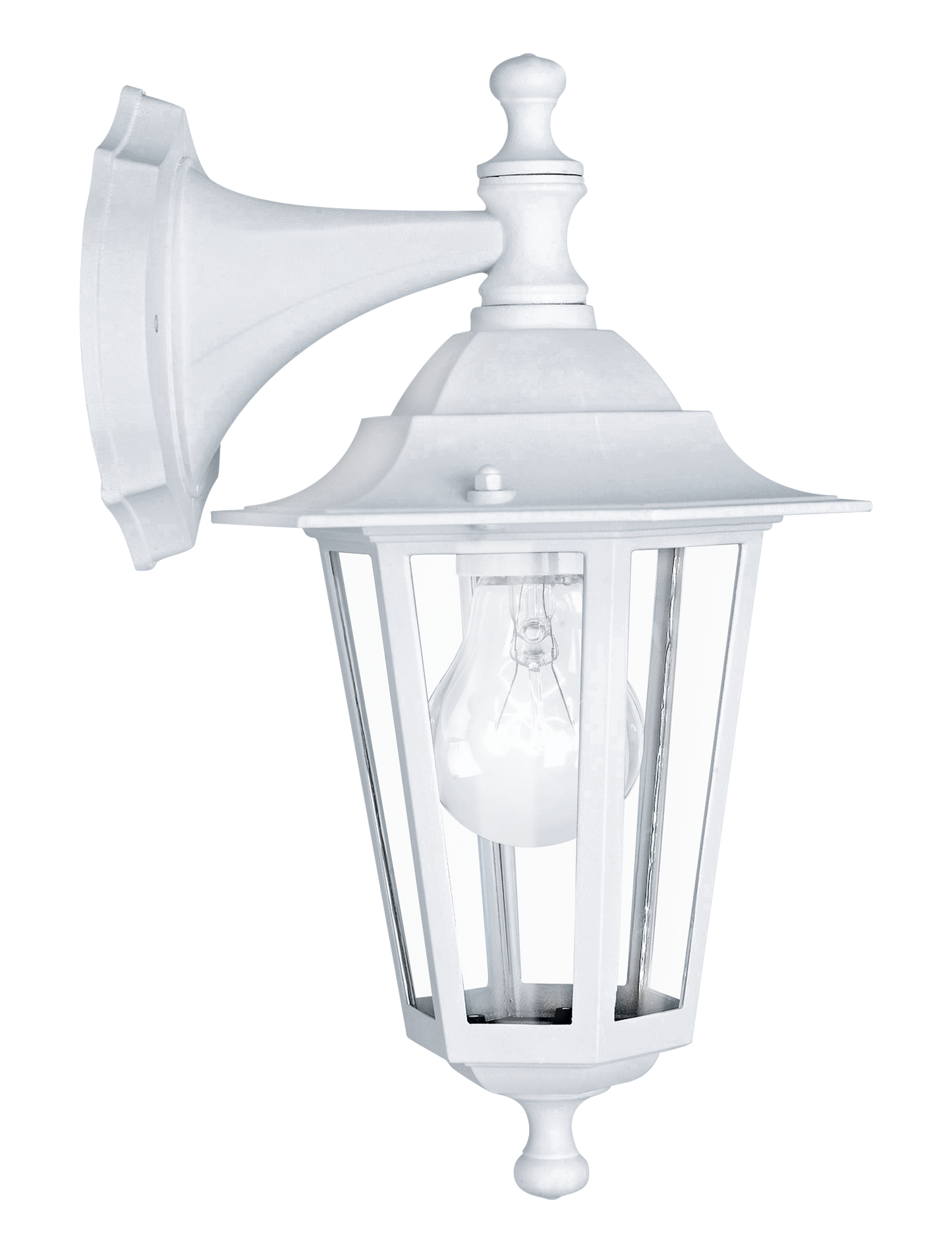 22462  LATERNA 5 wall light cast in white aluminum with clear glass
