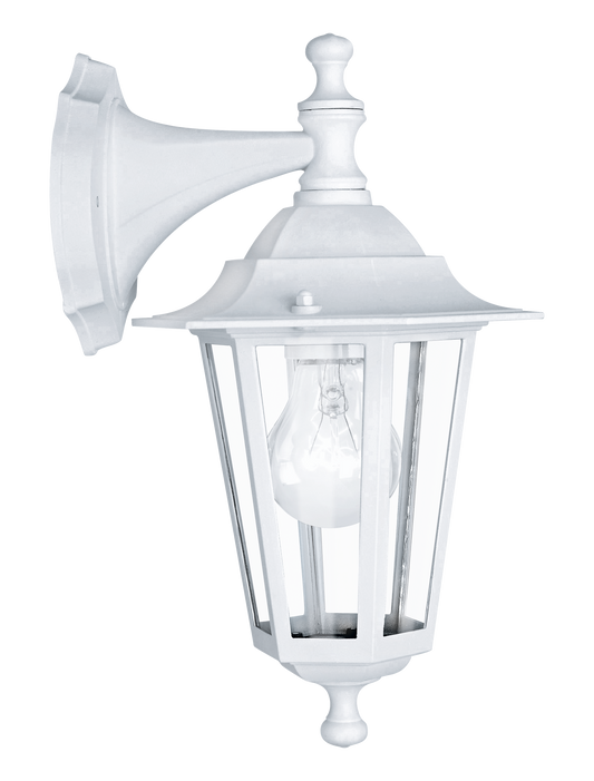 22462  LATERNA 5 wall light cast in white aluminum with clear glass