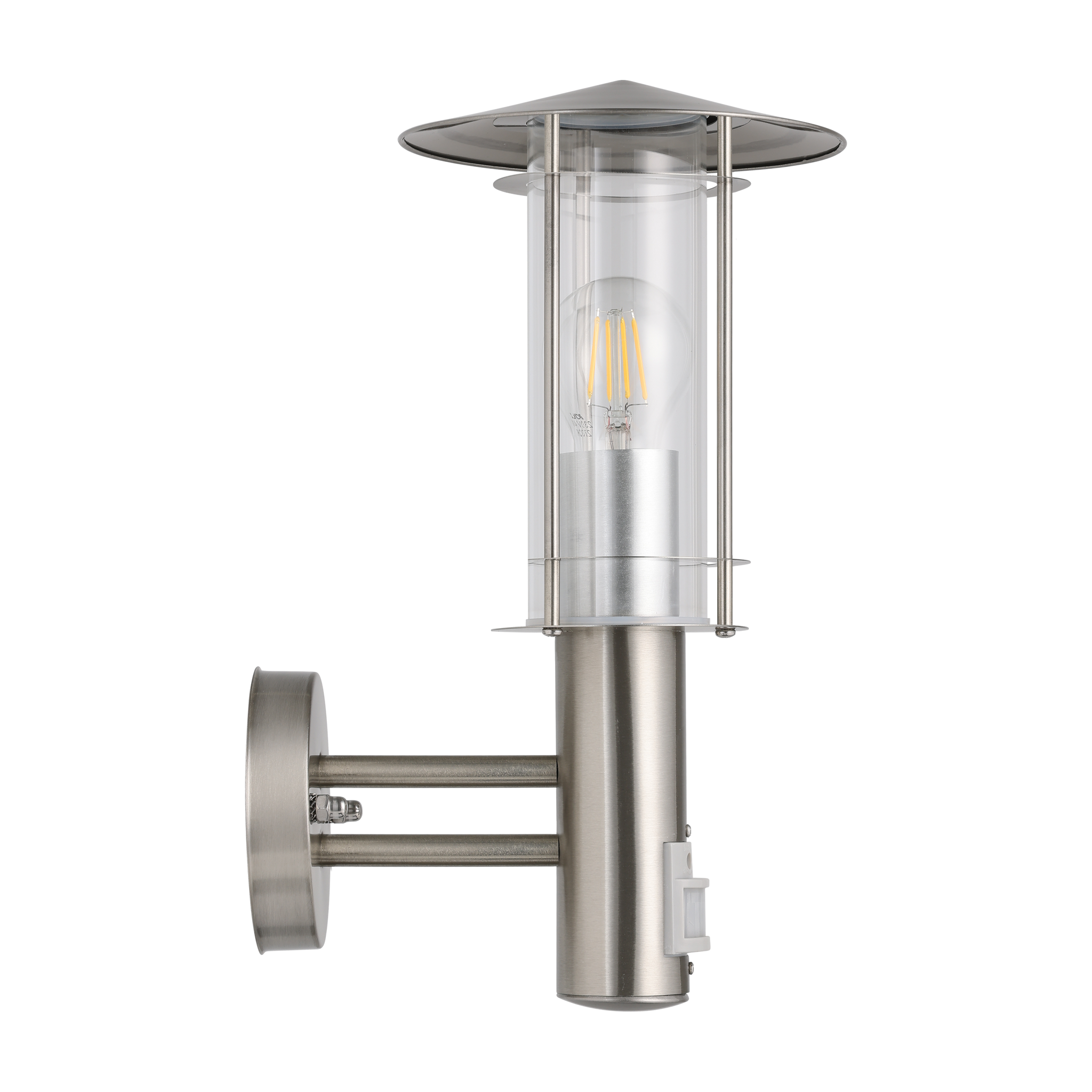 30185  LISIO stainless steel wall lamp stainless steel / clear glass