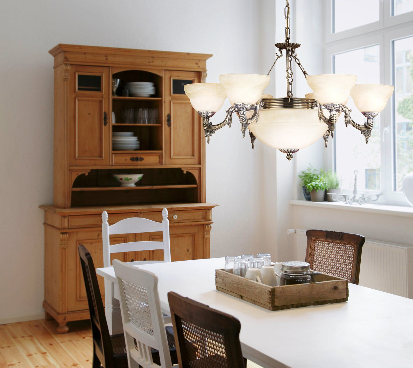 Eglo 85858 Marbella 9 Light Multi-Arm Pendant Bronze Frame