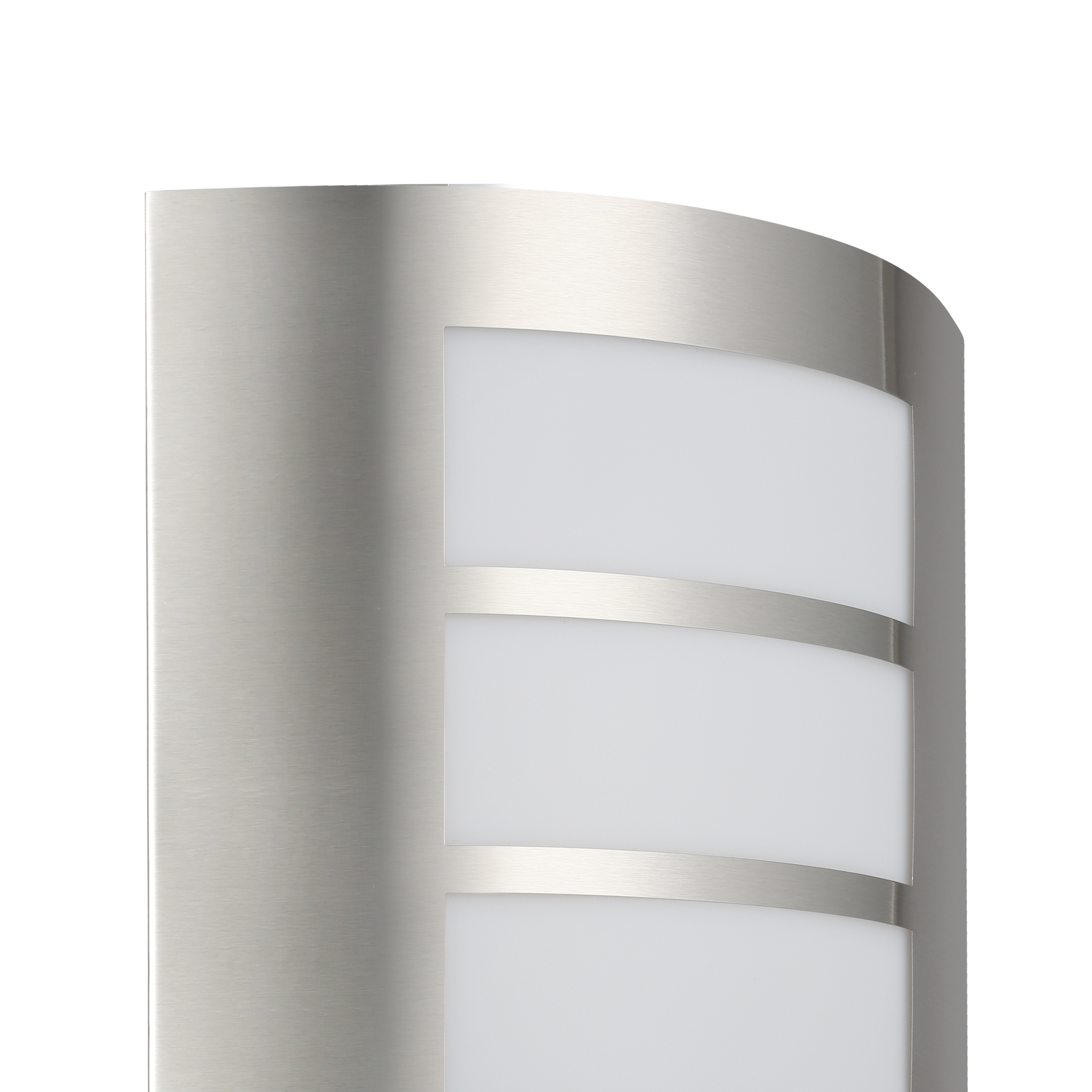 88142  CITY stainless steel wall lamp stainless steel / plastic white