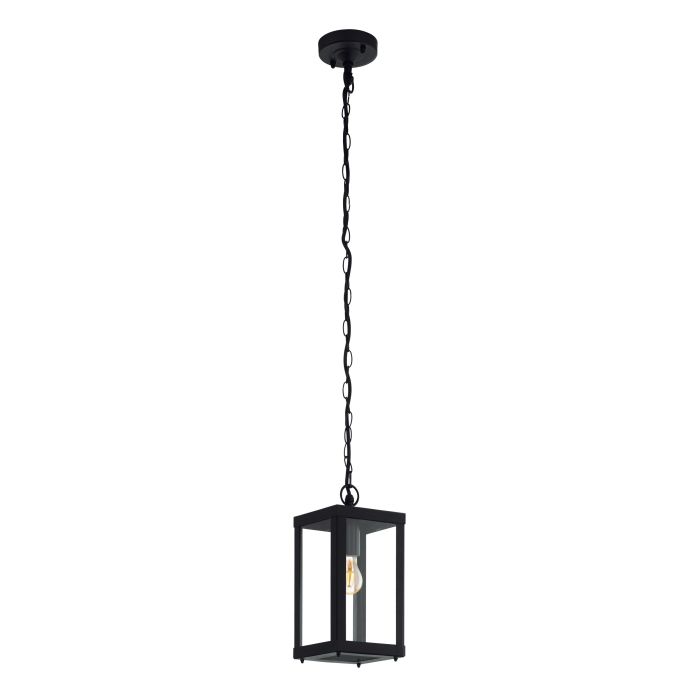 94788  ALAMONTE 1 pendant lamp, clear glass and steel