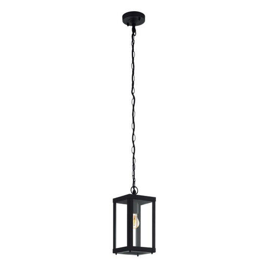 94788  ALAMONTE 1 pendant lamp, clear glass and steel