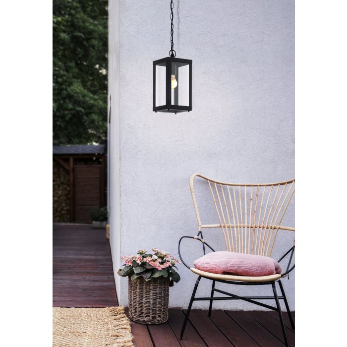 94788  ALAMONTE 1 pendant lamp, clear glass and steel