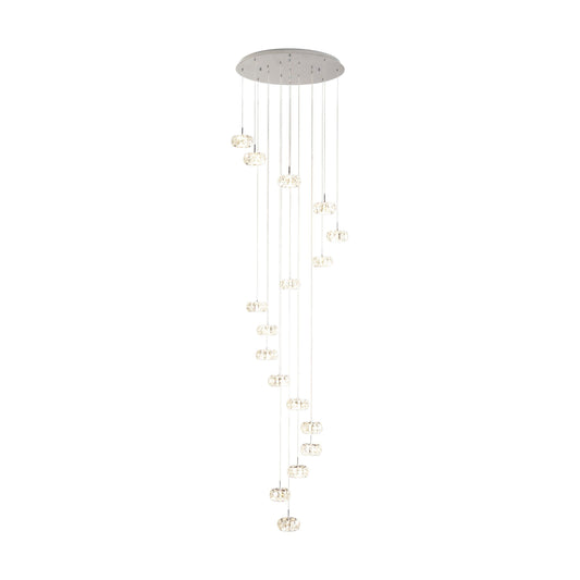 Corliano 1 39546 Eglo Pendant LED 17 Light Chrome/Crystal