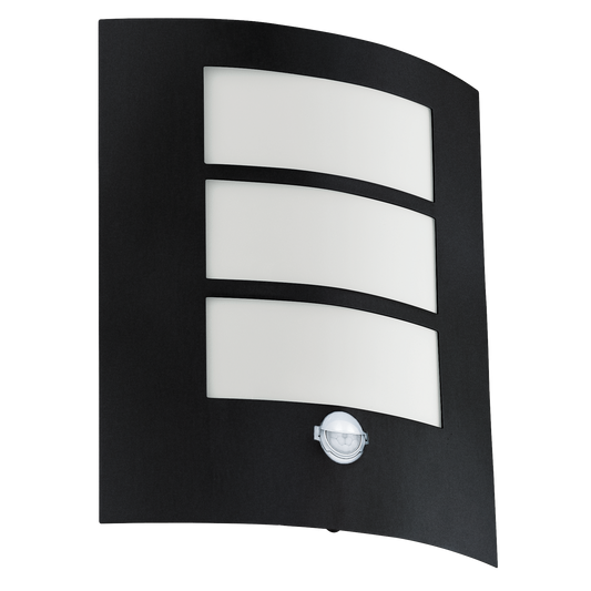99568  BLACK/WHITE ZINC PLATED STEEL CITY WALL LIGHT