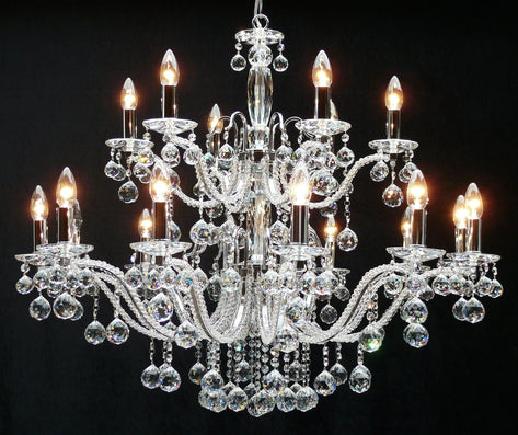 18 Light Multi Arm Mozart Polished Chrome 600/12+6