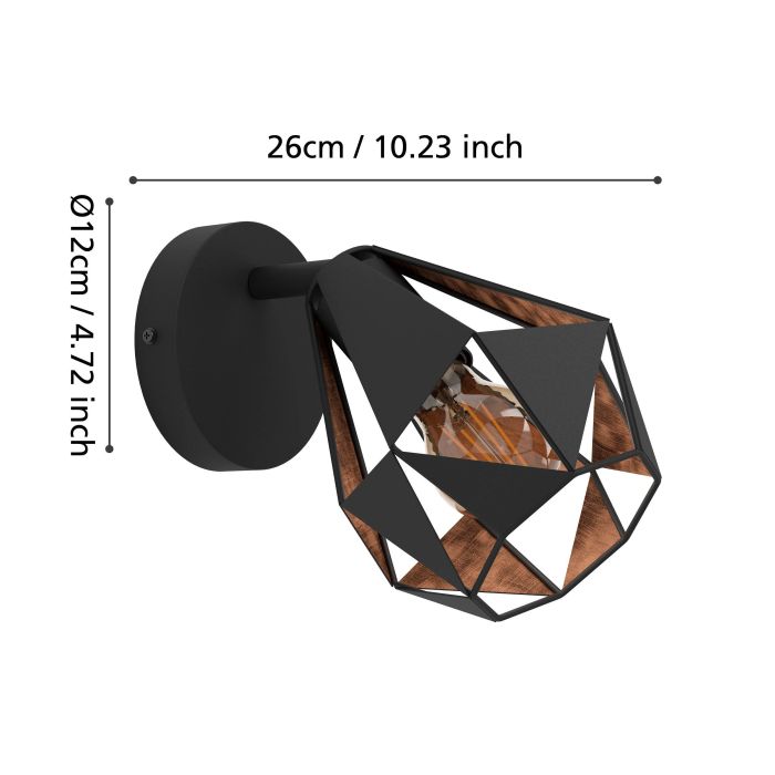 43715  CARLTON 7-spot steel, aged copper in color