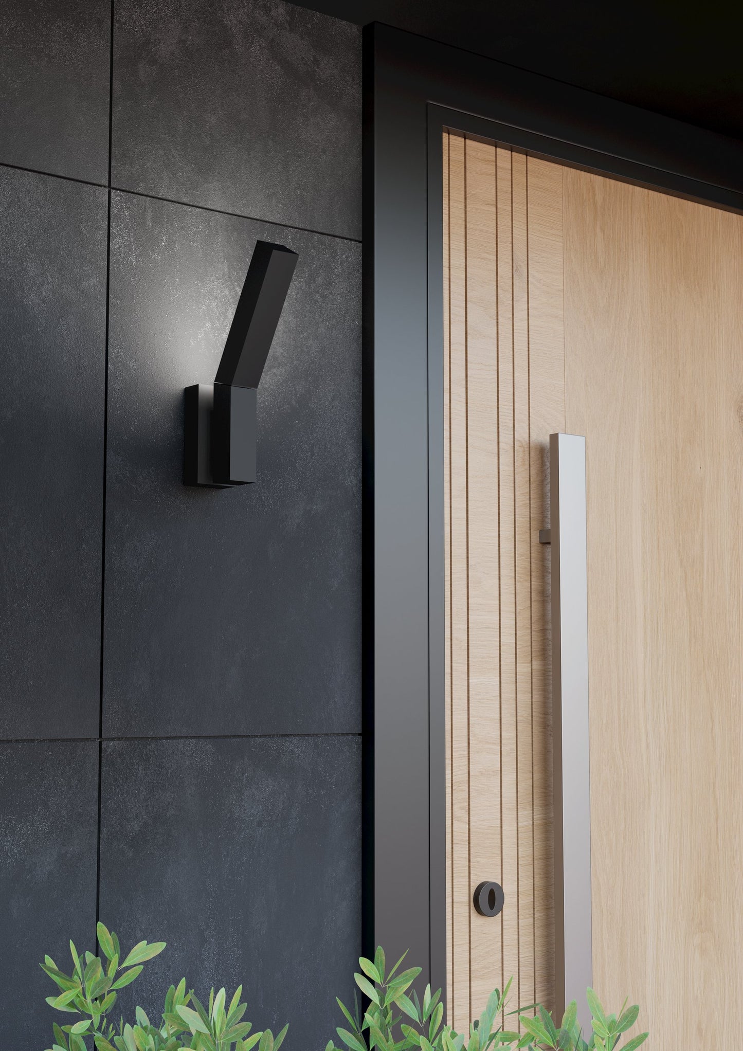 900709  UGENTO wall light, white plastic and steel.