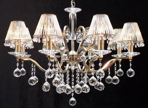 Antique Brass 624/8 Tarlini 8-Light Multi-Arm Light