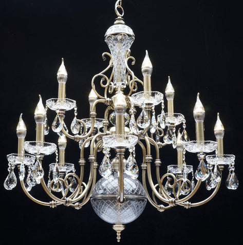 7039/8+4 Rembrandt Polished Chrome 12 Light Multi Arm Light