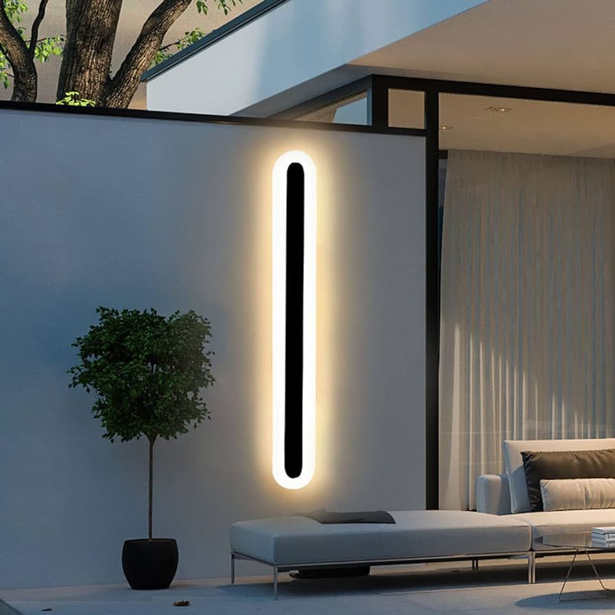 10w Integrated LED Indoor & Outdoor Wall Light in Black, Model LX-Lin60R