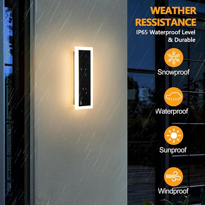 6w Integrated LED Outdoor & Indoor Wall Light in Black, Model LX-Lin30S