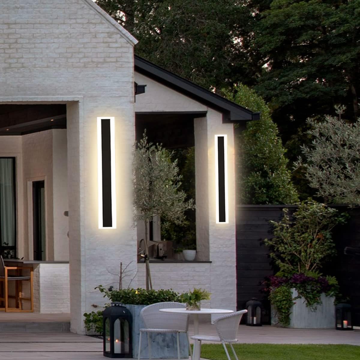 10w linear Integrated LED Indoor & Outdoor Wall Light in Black, Model LX-Lin60S