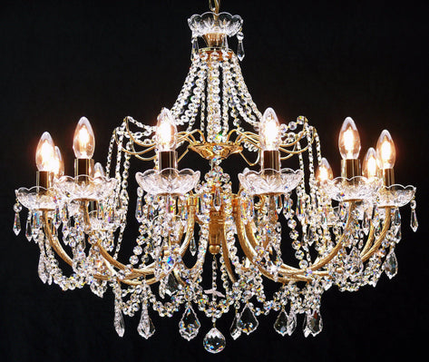 French gold 824/12 Andrea 12 Light Multi Arm Light