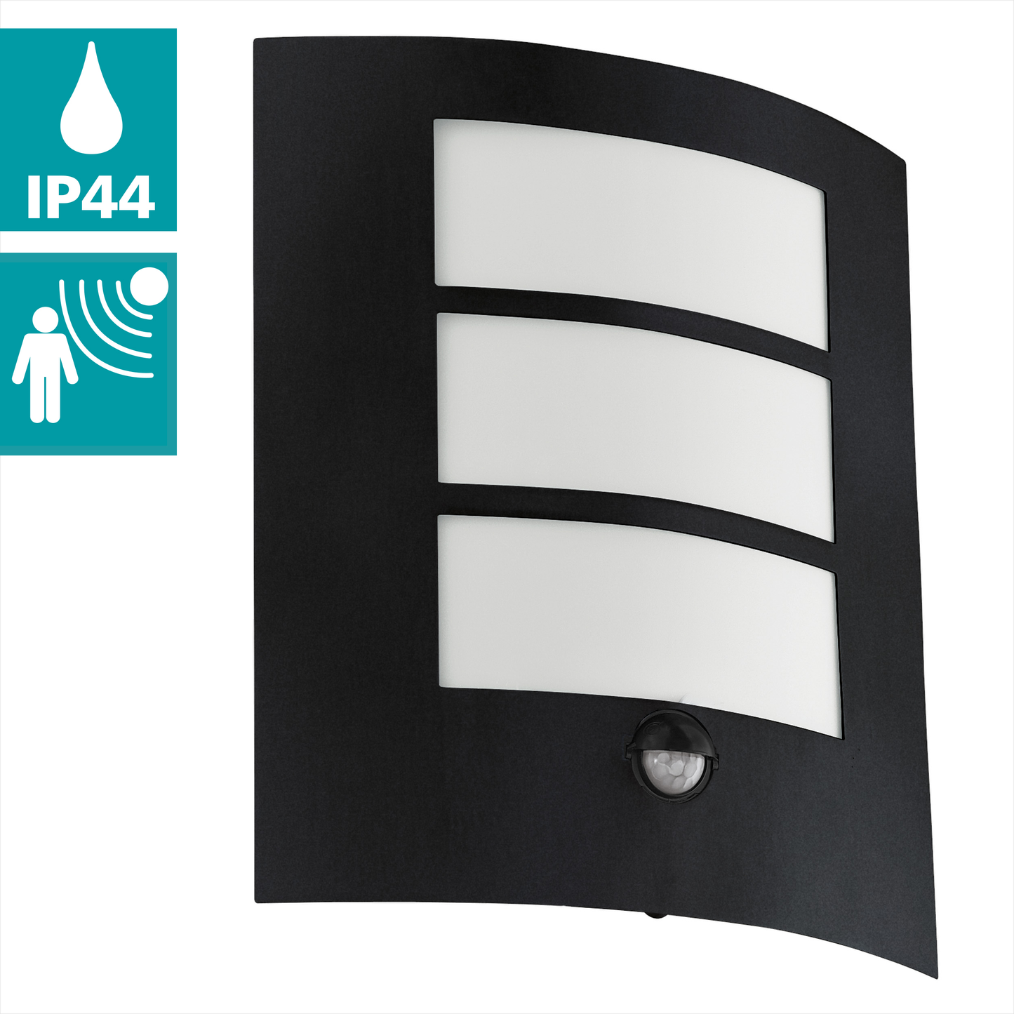 99568  BLACK/WHITE ZINC PLATED STEEL CITY WALL LIGHT
