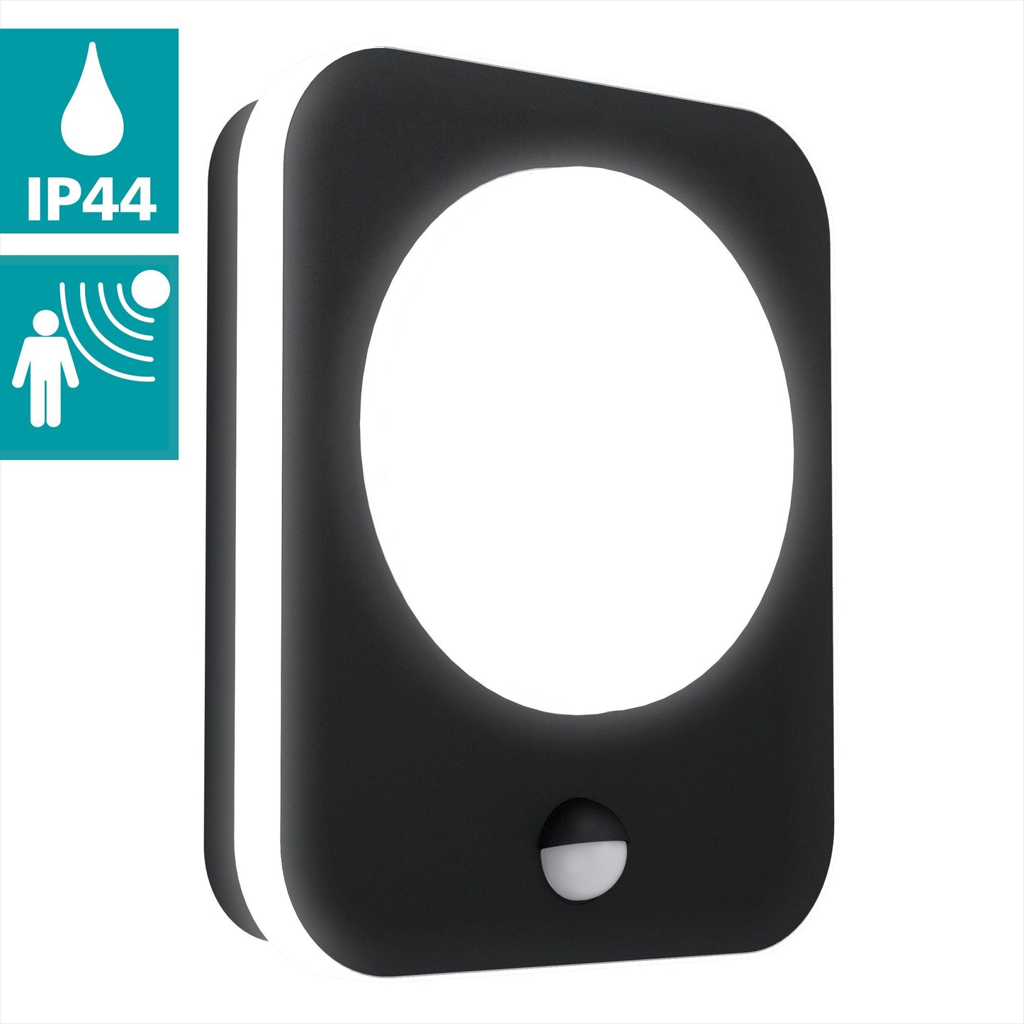 99584  Cast aluminum MADRIZ wall light in black and white plastic