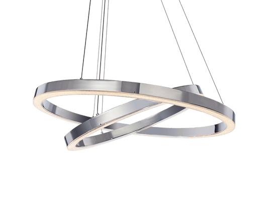 Polished Chrome Finish Cerchio 2 Light Adjustable Pendant Ceiling Pendant MD15030005-2A