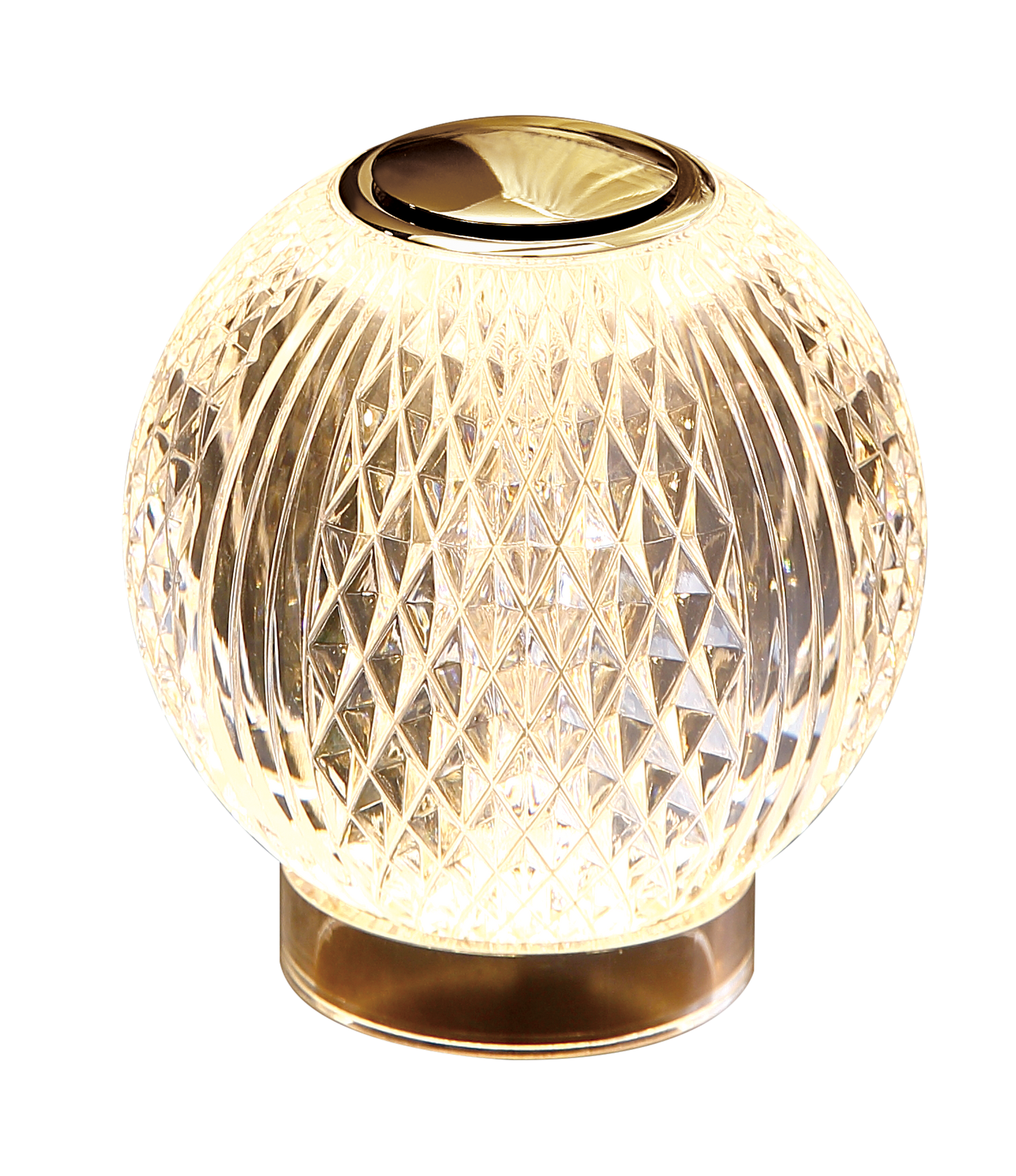 Diamante Gold LED Globe Table Lamp With USB Charging MT20001012-1AGOL Diamante Globe Table Lamp