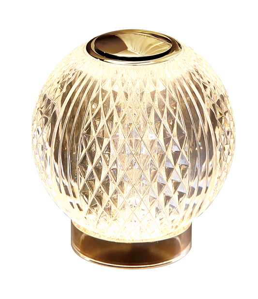 Diamante Gold LED Globe Table Lamp With USB Charging MT20001012-1AGOL Diamante Globe Table Lamp