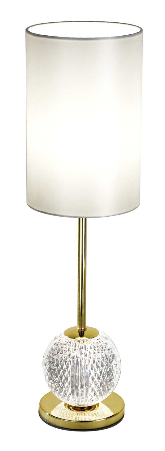 Table Lamp Diamante in Gold with Pearl Shade Gold Pearl Shade Diamante Table Lamp MT20001012-1CGOL